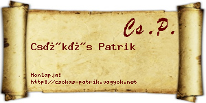 Csókás Patrik névjegykártya