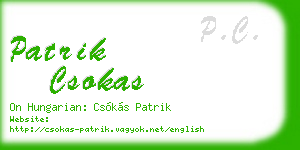 patrik csokas business card